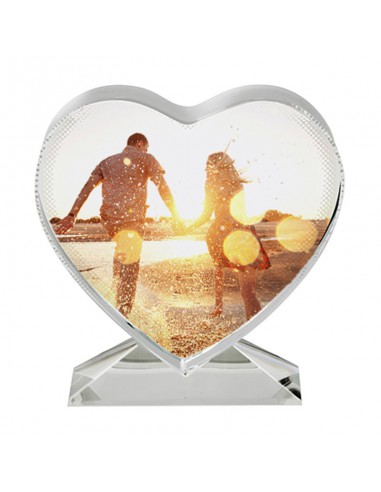 Foto kristal hartvormig op voet |...